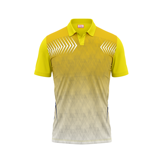 Polo Neck Printed Jersey Yellow NP50000582