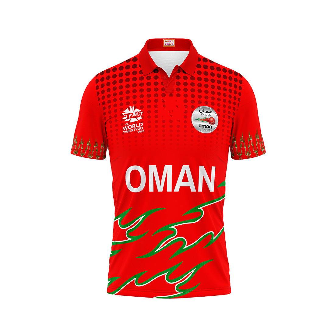 Nextprint 2024 Oman Worldcup Customized Jersey- Print your name,number,logo