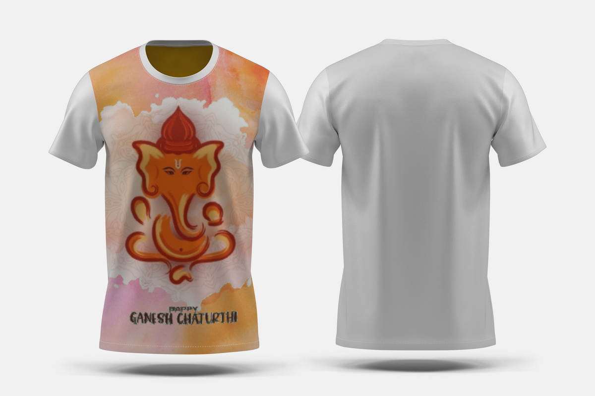 Next Print Ganesha Printed Tshirt White Colour Design