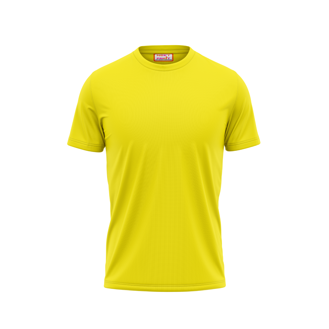 Plain Round Neck Yellow .