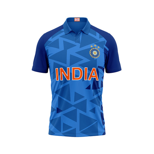 Customised India Jersey Blue.