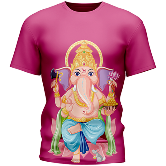 Customised Ganesha Printed T-Shirt With You Name and Number