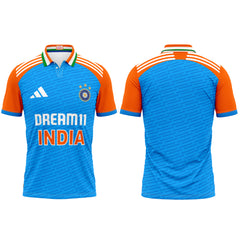 Customised India Cricket Name And Number Printed Jersey 2024.