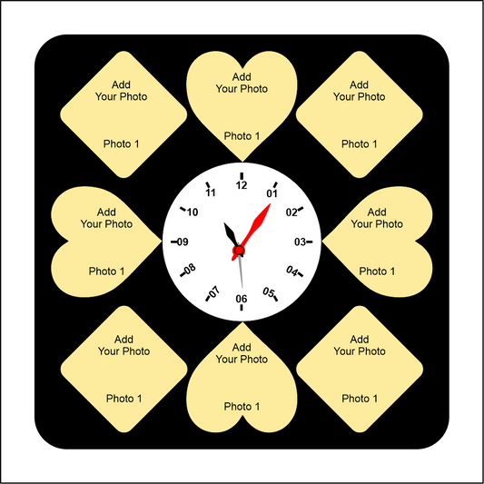 THE COMBINATION OF DAIMOD AND HEART SHAPED WALLCLOCK