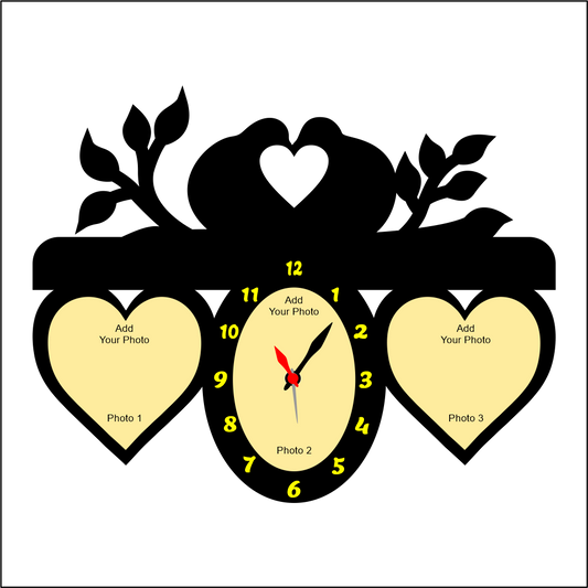 Twin Bird Love  Wall Clock