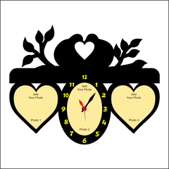 Twin Bird Love  Wall Clock