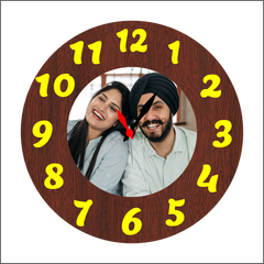 Round Wall Clock With Awesome Photo