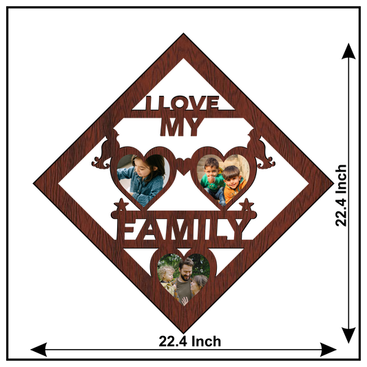 Next Print Customised I Love My Family Wall Frame.